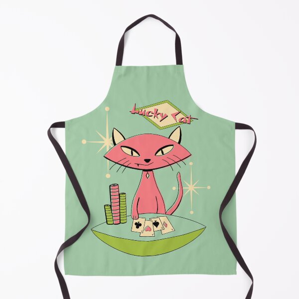 Item preview, Lucky Cat Mid-Century Modern Playing Poker Casino designed and sold by ksrogersdesigns.