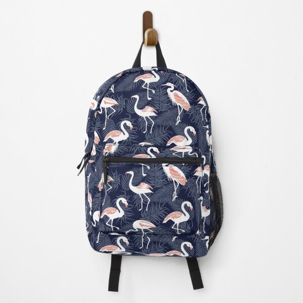 Item preview, Tropical Flamingo On Navy designed and sold by MobertsonArt.