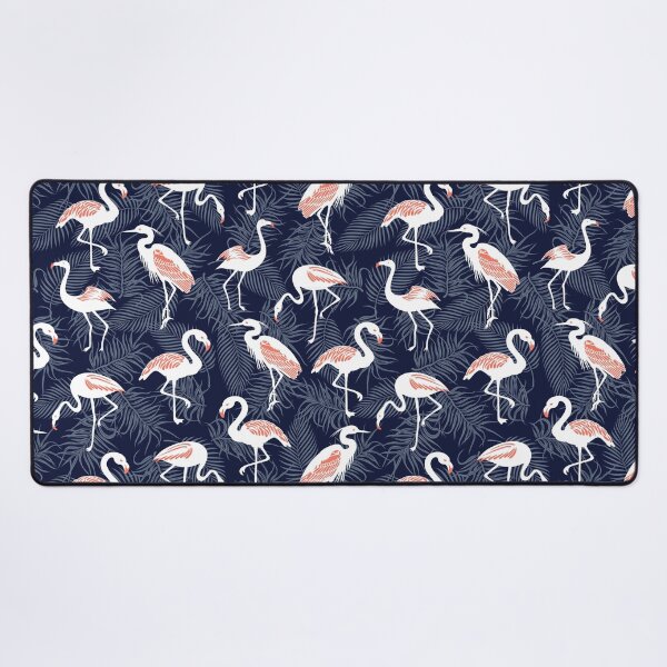 Item preview, Tropical Flamingo On Navy designed and sold by MobertsonArt.