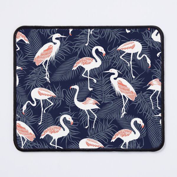 Item preview, Tropical Flamingo On Navy designed and sold by MobertsonArt.