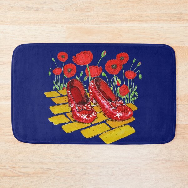 Item preview, Ruby Red Slippers And Red Poppies Yellow Brick Road Watercolor  designed and sold by Irina Sztukowski.