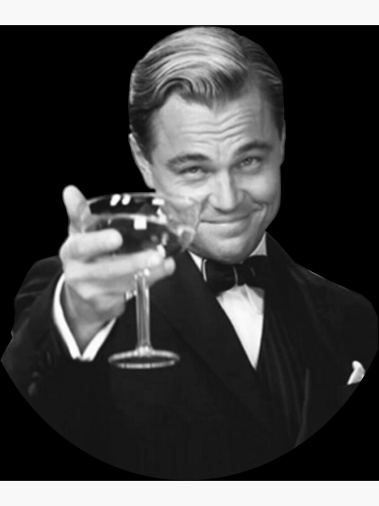 Discover The Great Gatsby Jay Gatsby Leonardo DiCaprio meme bw Premium Matte Vertical Poster