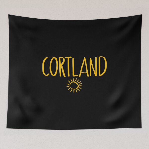 Item preview, Cortland Ny Sun Drawing Handwritten Text Amber Print  designed and sold by jennifera11.