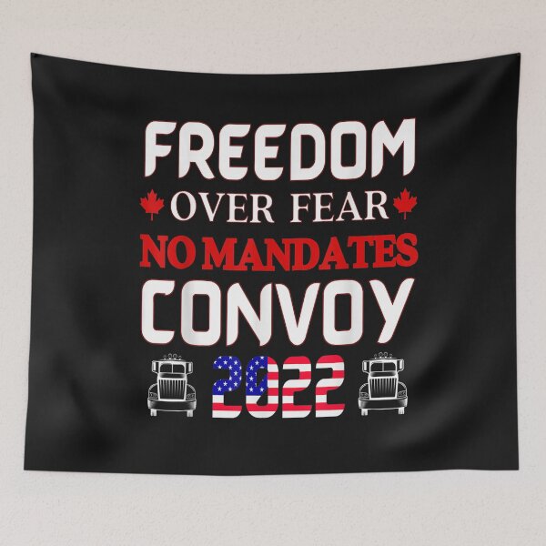 Item preview, Canadian Truckers Freedom Over Fear No Mandates Convoy 2022 T-Shirt designed and sold by Besnier-Rahel.