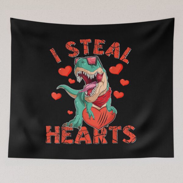 Item preview, Valentines Day Kids Dinosaur T Rex Lover I Steal Hearts  designed and sold by jennifera11.
