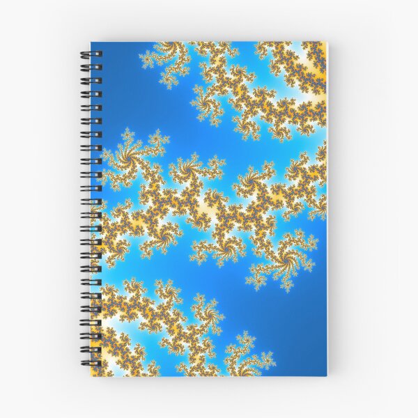Item preview, Blue and Orange Fractal Spirals on Sky Blue Background designed and sold by ThePaintingRat.