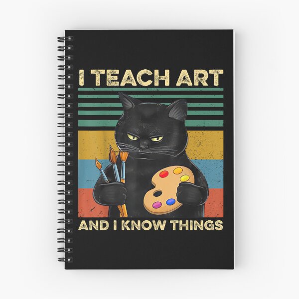 Item preview, I Teach Art And I Know Things Art Teacher Black Cat Lover  designed and sold by bessiey23.