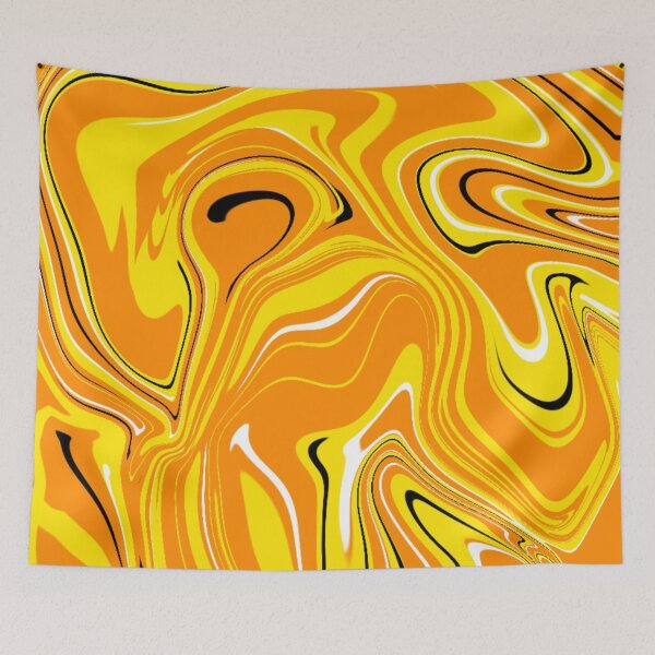 Item preview, Abstract Liquid Art Pattern Orange and Yellow designed and sold by quinellie.