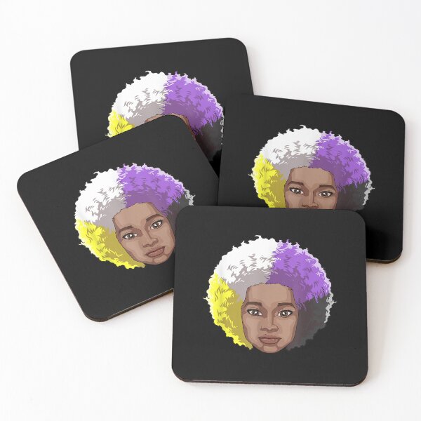 Item preview, Afro Black Woman Nonbinary Pride Black History Month  designed and sold by jennifera11.