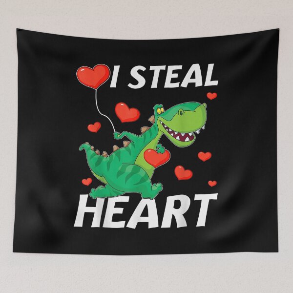 Item preview, Valentines Day Kids Dinosaur T Rex Lover I Steal Hearts  designed and sold by cysandy.