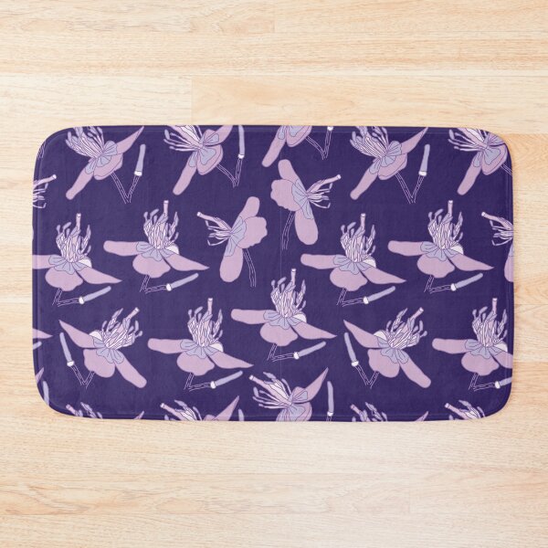 Item preview, Purple Floral Flower Fabric Pattern Design designed and sold by Angela Cini.
