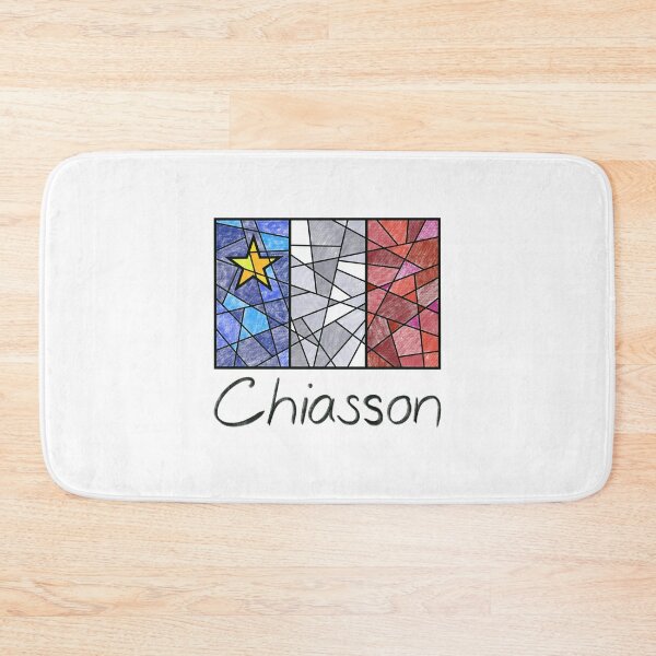 Item preview, Acadian Flag pastel mosaic Chiasson - Drapeau acadien mosaïque pastel vitrail Chiasson  designed and sold by ColoursOfFrance.