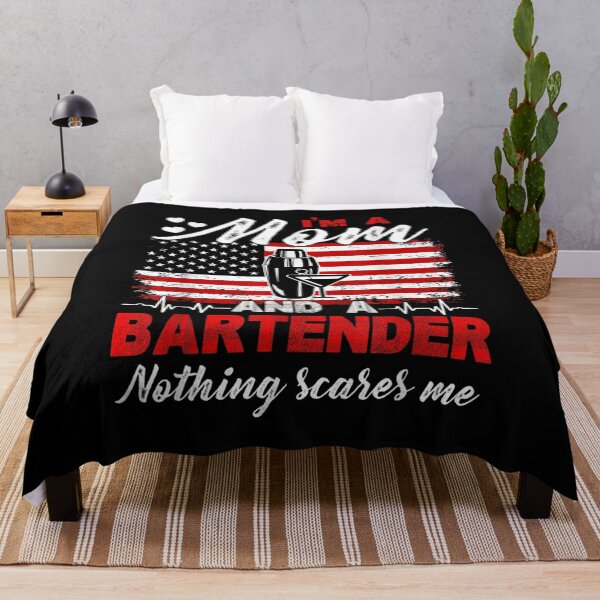 Item preview, Barista I'm A Mom And A Bartender Nothing Scares Me Us Flag designed and sold by jennifera11.