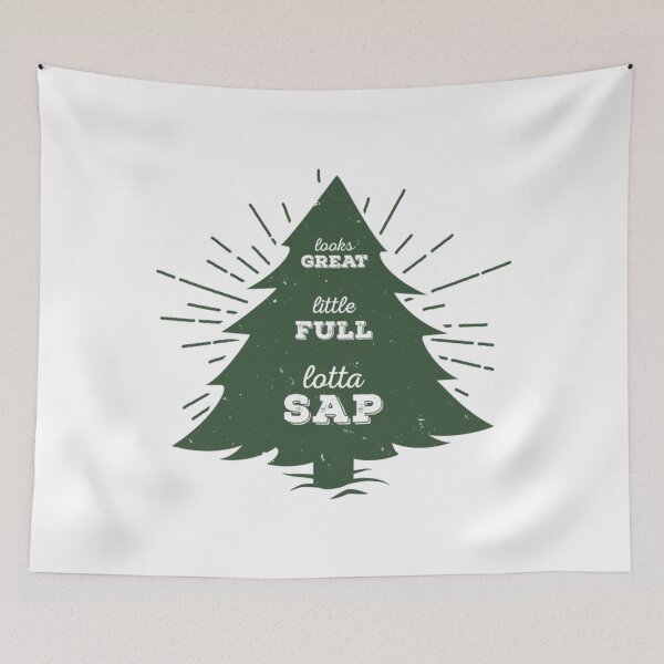 Item preview, Christmas Vacation T-ShirtLittle Full, Lotta Sap... Green tree silhouette movie quote design designed and sold by BounBant.