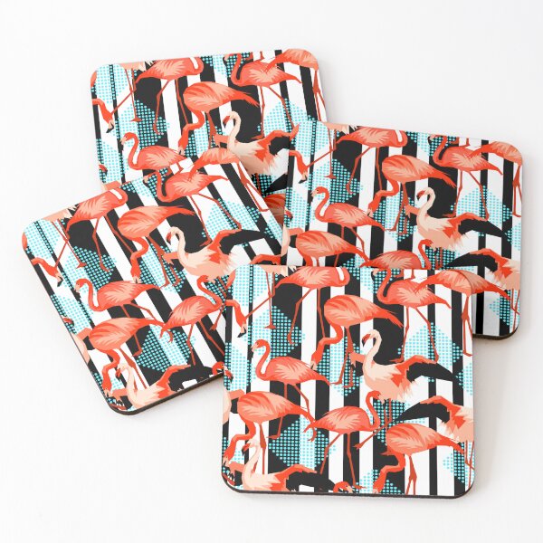 Item preview, Tropical bright abstract flamingos designed and sold by VickyCloset.