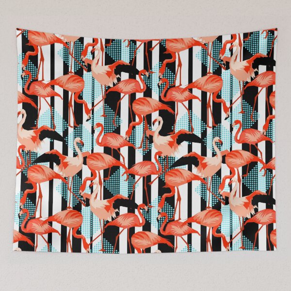Item preview, Tropical bright abstract flamingos designed and sold by VickyCloset.