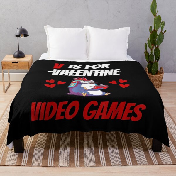 Item preview, V Is For Video Games Penguin Valentines Day  designed and sold by bessiey23.