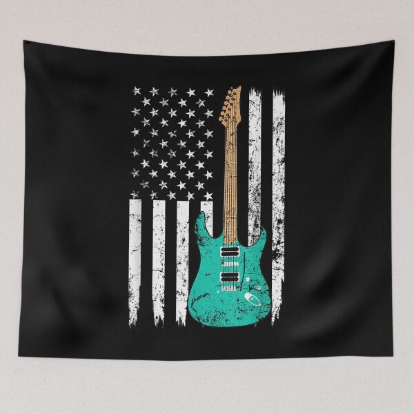 Item preview, Retro Guitar Us Flag Guitarist Guitar Music Lover  designed and sold by cysandy.