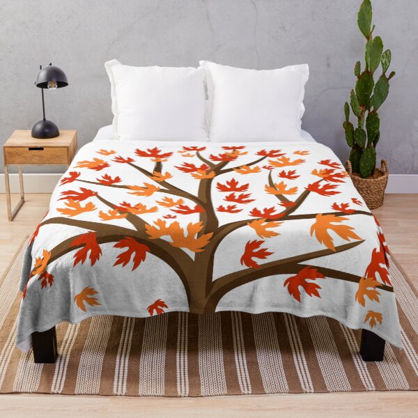 Item preview, Autumn Stylized Trees With Falling Leaves designed and sold by SidhuKeet1.