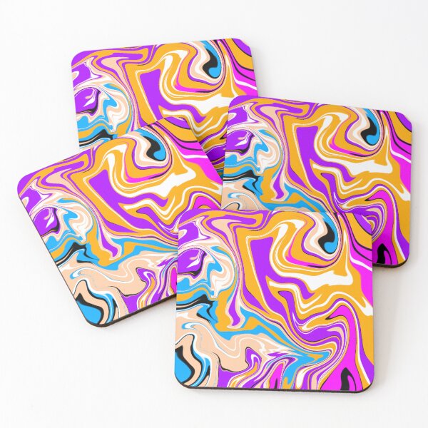 Item preview, Abstract Liquid Art Pattern Neon and Pastel Colors designed and sold by quinellie.