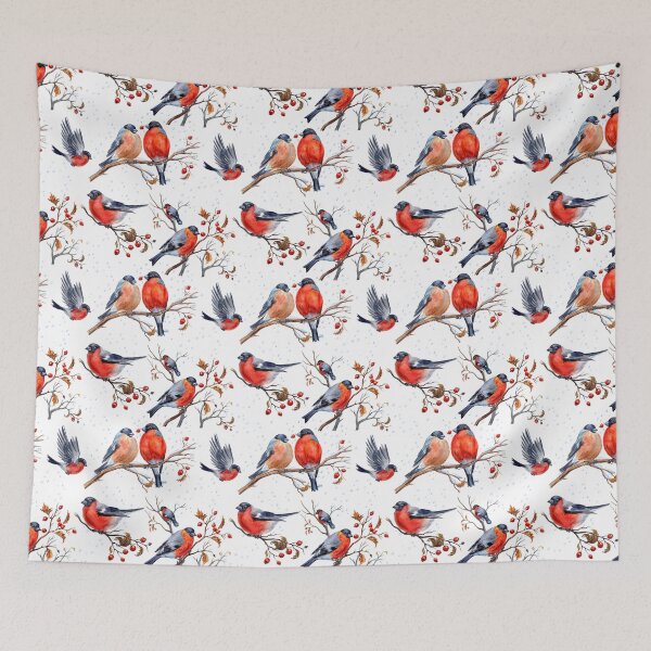 Item preview, Bullfinches and hawthorn berries designed and sold by VickyCloset.