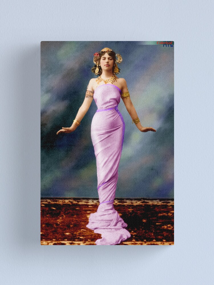  Colorized Mata  Hari  in her youth Canvas Print by lexmil 