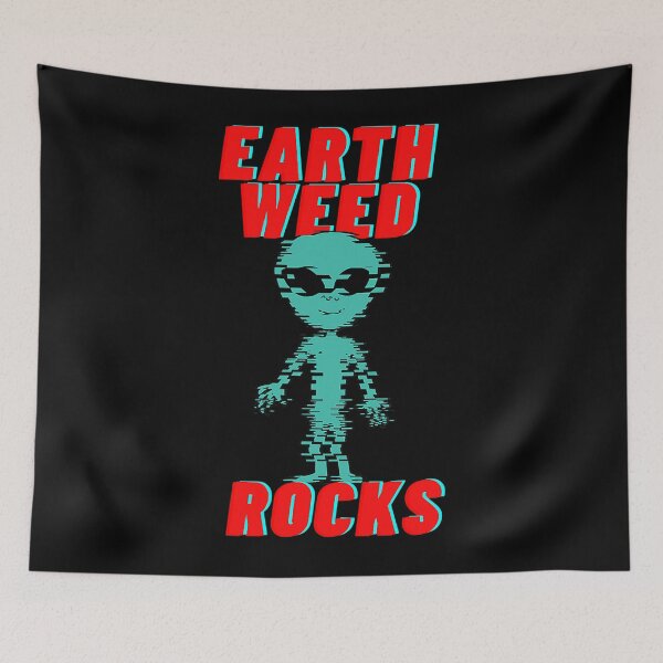 Item preview, Earth Weed Rocks Funny Weed Alien T-Shirt designed and sold by wittsepnykielr.