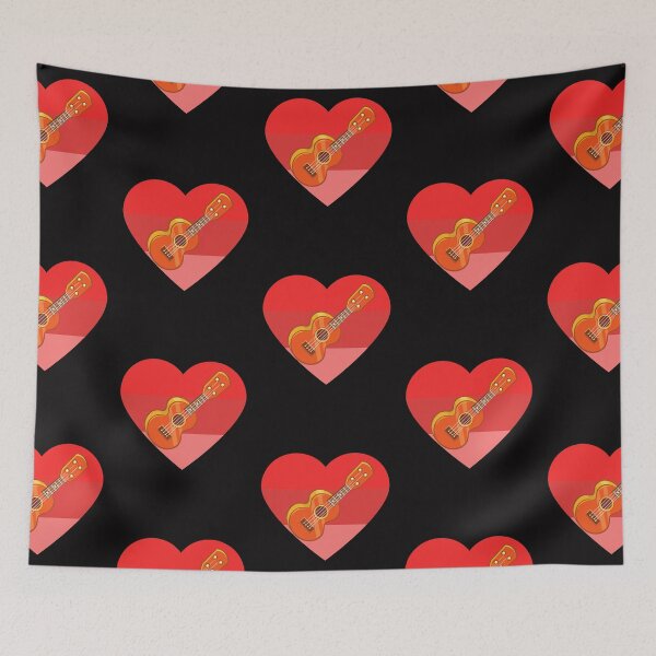 Item preview, UKULELE SUNSET HEART designed and sold by Highhocreations.