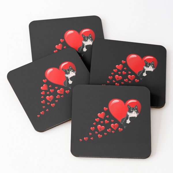 Item preview, Tuxedo Cat Valentine's Hearts For Kitten And Animal Lovers T-Shirt designed and sold by Besnier-Rahel.