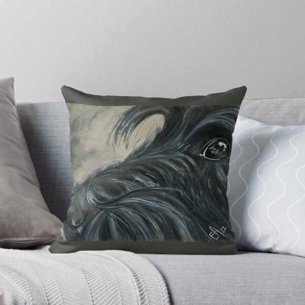 Item preview, Scottie, Scottie card, Scottie print, black Scottie, Scottish terrier, card, print designed and sold by ElenaAdamArt.
