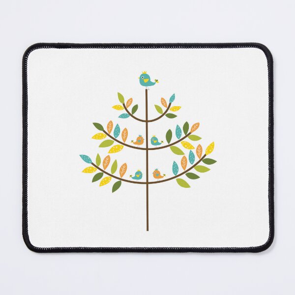 Item preview, colorful tree with cute bird designed and sold by Janjira.