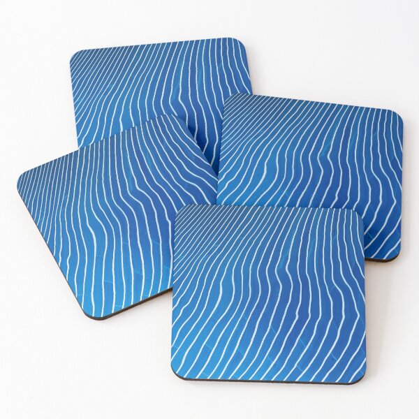 Item preview, Ocean-Blue And Chic White Flowing Lines designed and sold by DEC02.