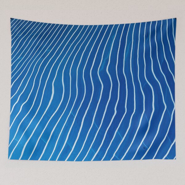 Item preview, Ocean-Blue And Chic White Flowing Lines designed and sold by DEC02.