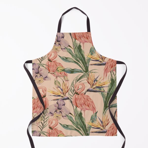 Item preview, Tropical flowers vintage flamingos designed and sold by Mnightsa.