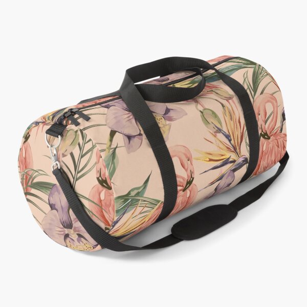 Item preview, Tropical flowers vintage flamingos designed and sold by Mnightsa.