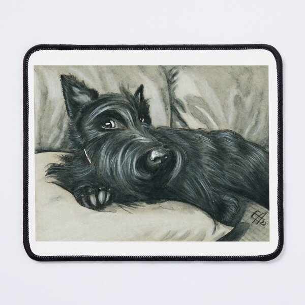 Item preview, Scottie, Scottish terrier, Scottie card, dog, cute dog, print, card, black dog designed and sold by ElenaAdamArt.