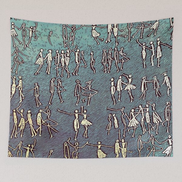 Item preview, Dancer Print Blue designed and sold by MediaArtbyMara.