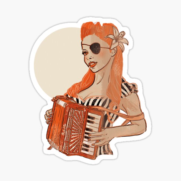 Akkordeongirl Sticker