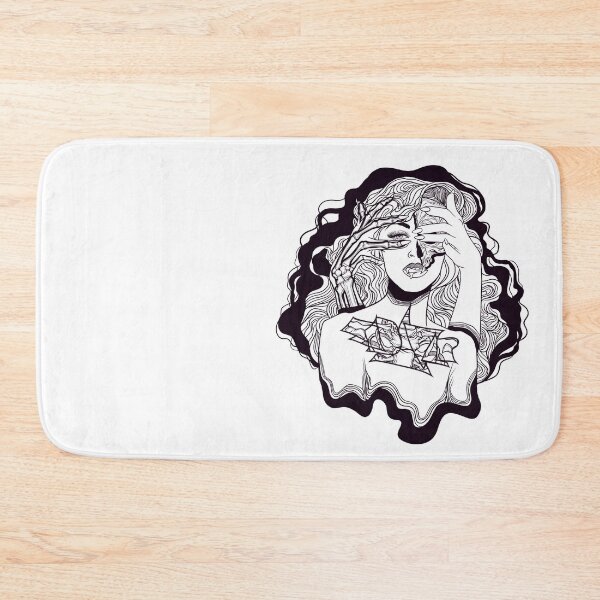 Item preview, Kadavar skull lady  black lineart  designed and sold by LaGode.