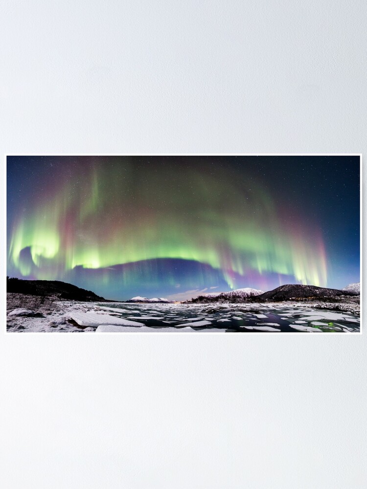 Alternate view of Panorama of the Northern Lights Poster