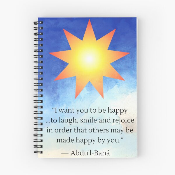 Item preview, Nine pointed star Abdul Baha happy quote designed and sold by marnoosh.