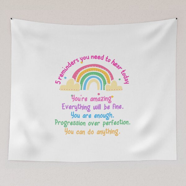 Item preview, Cute Colorful Rainbow Inspirational Words designed and sold by JanesCreations.