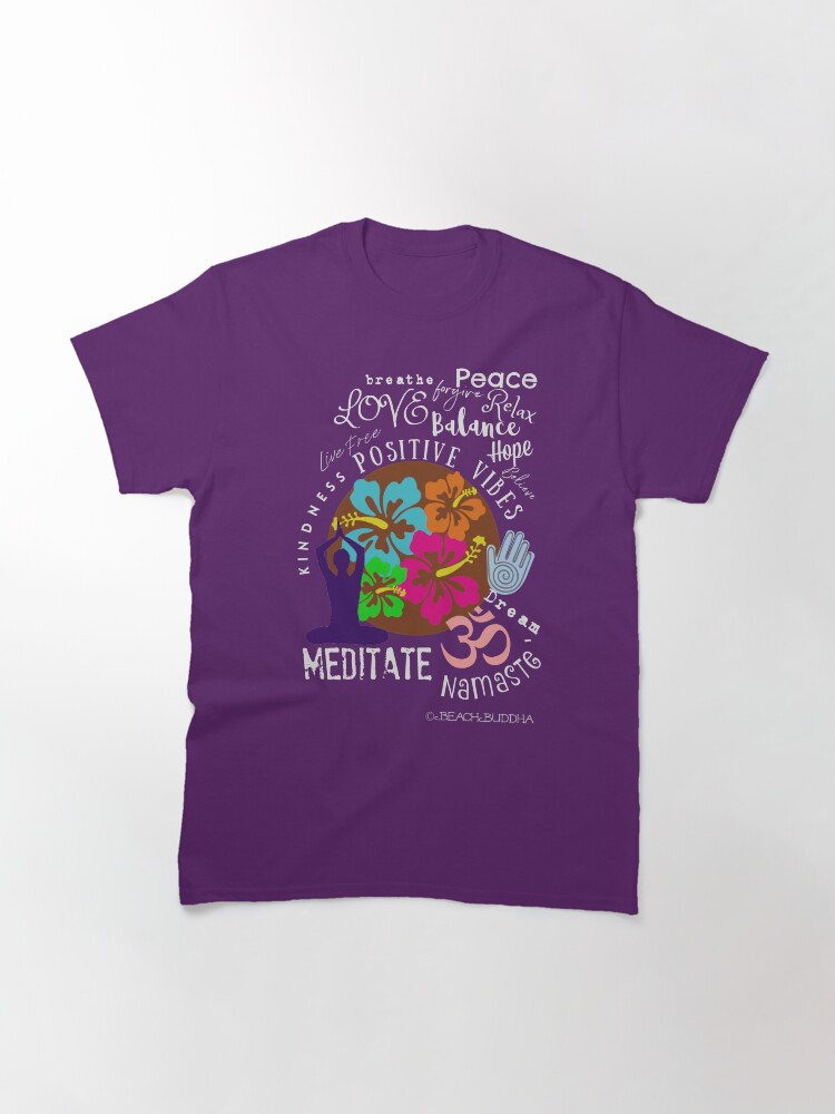 Thumbnail 3 of 7, Classic T-Shirt, BeachBuddha Meditate Graphic designed and sold by BeachBuddha.