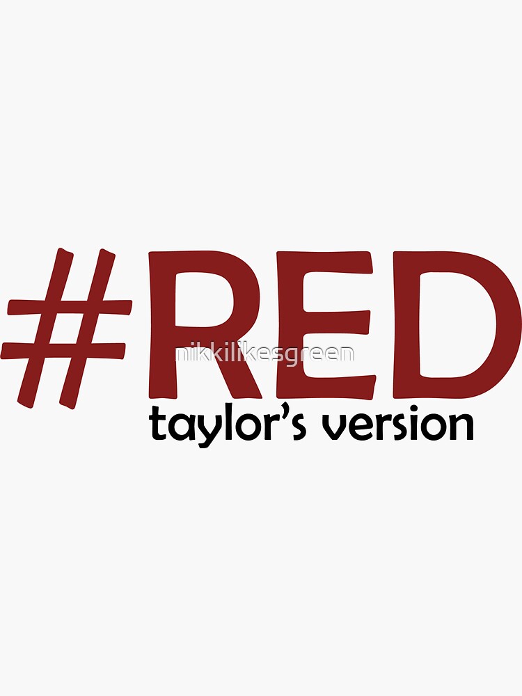 Red Taylor's Version Stickers, Redbubble