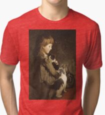 Abbott Handerson Thayer - The Favorite Kitten Tri-blend T-Shirt
