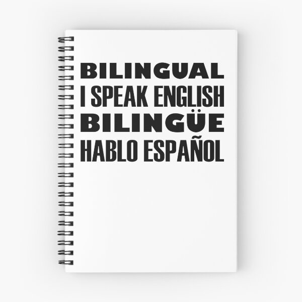 Item preview, Bilingual, I Speak English, Bilingüe, Hablo Español, Black Text designed and sold by artfulnotebook.