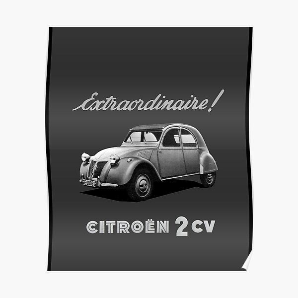 CITROËN 2CV Graphique Poster