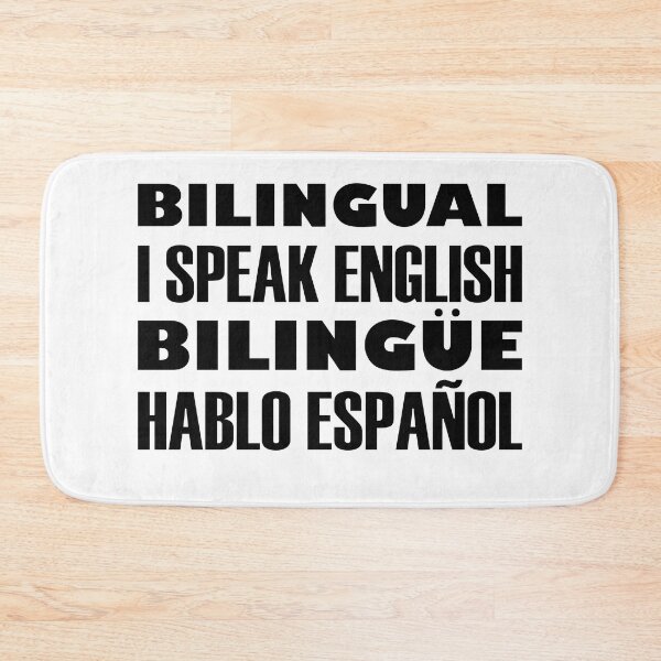Item preview, Bilingual, I Speak English, Bilingüe, Hablo Español, Black Text designed and sold by artfulnotebook.