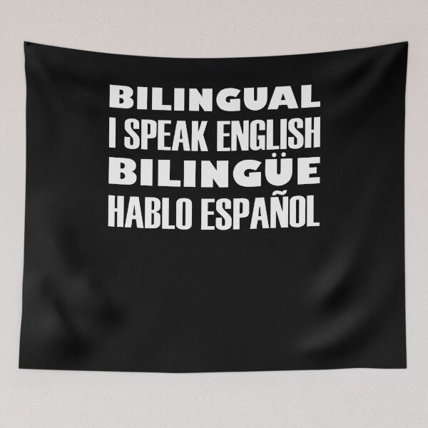 Item preview, Bilingual, I Speak English, Bilingüe, Hablo Español, White Text designed and sold by artfulnotebook.