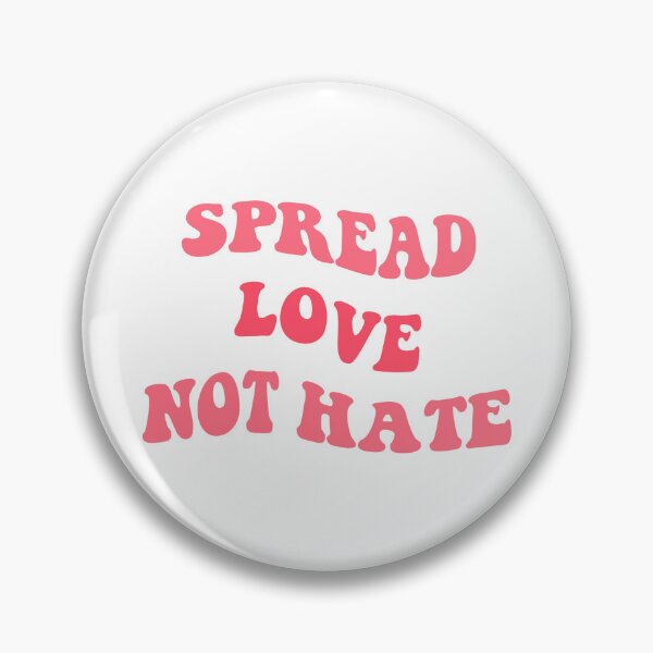 Item preview, Spread love, not hate groovy trendy text designed and sold by Innovativa.